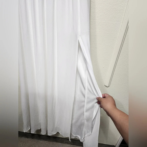 Lulus Heavenly Hues White Maxi Dress L Wedding Party Bridal NWOT - Picture 9 of 10